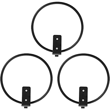 Julihai 6 Easy Install Metal Flower Pot Holder Ring Wall Mounted Plant Pot Hanger with Swing Arm Bracket for Balcony Porch Window