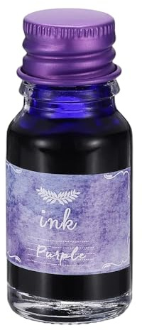 PATIKIL Fountain Pen Ink Purple, 10ml Calligraphy Pen Bottled Ink Non-Carbon Colorful Smooth Flow Color Dip Drawing Set Art Supplies for Writing Painting Journaling
