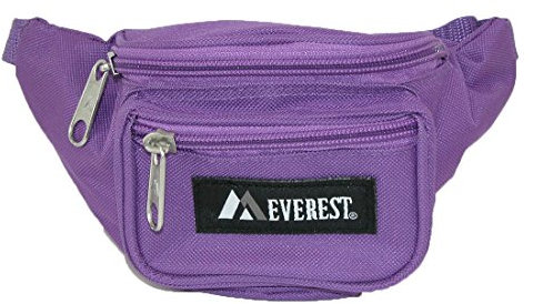 EVEREST Marsupio organizer in tessuto regolabile per uomo Taglia unica Viola