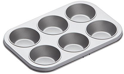 KitchenCraft Non-Stick 6-Cup Muffin Tray, 27 x 18.5 cm (10.5 x 7.5)