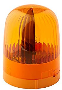 HELLA 2RL 007 550-021 Halogen-Rundumkennleuchte - KL Junior - 12/24V - gelb - Anbau/geschraubt - Stecker: Flachstecker