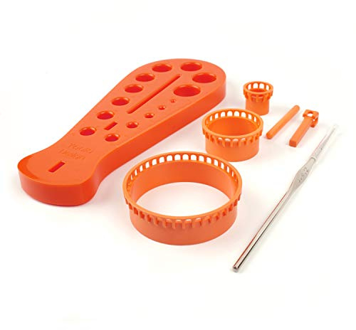 Premium Jewelry Making Kit - 7pc Wire Mesh Jewelry Making Set - Ergonomic Wire Crochet Looms and Draw Plate - Full Set Invisible Spool Knitting Looms - Best Beginners Wire Crochet Beading Kit - Unique Gift for Crochet Lovers - Includes Downloadable Video by YoolaDesign