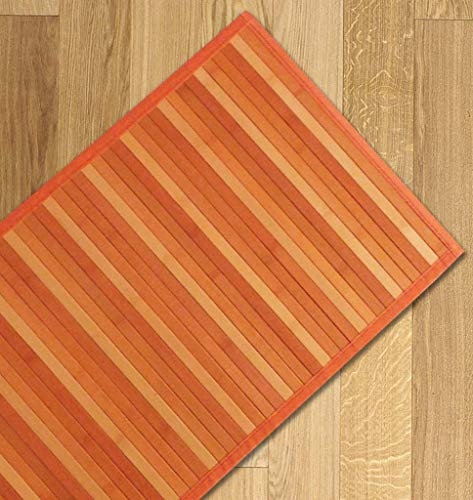 Tapis multi-usage en bambou Dégradé entrée cm 55 x 280 orange