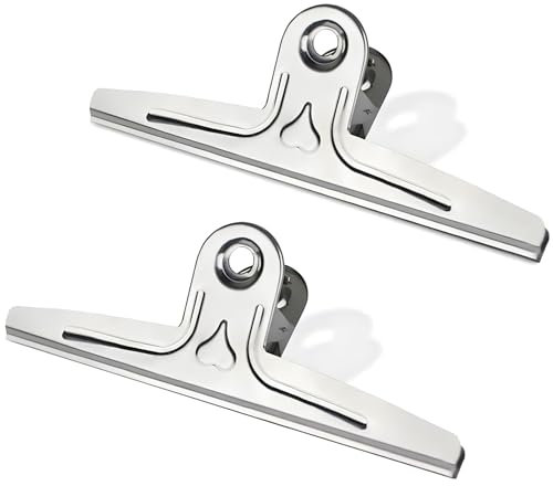 Extra Large Bulldog Clips, Coideal 2 Pack 1 Foot Long Edelstahl Jumbo Giant Binder Clips Papierklemmen Holder für Drawing Board, Art, Lehrer, Home Office School Supplies (Silber, 11 4/5 Zoll)