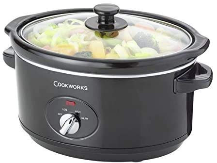Cookworks 3.5L Slow 200 Watts Cooker - Black