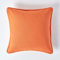 Homescapes Terracotta-farbene Kissenhülle 60 x 60 cm, Deko-Kissenbezug mit Reißverschluss aus 100% Baumwolle, unifarbener Zierkissenbezug für Dekokissen und Sofakissen, terrcaotta-orange