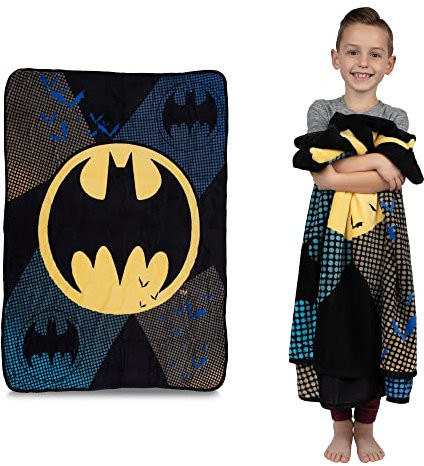 Franco Kids Bedding Superweicher Micro-Raschel-Überwurf, 116,8 x 152,4 cm, Batman