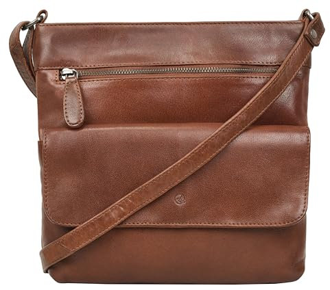 ANTONIO VALERIA Damen Piper Umhängetasche, Gewaschenes Redwood