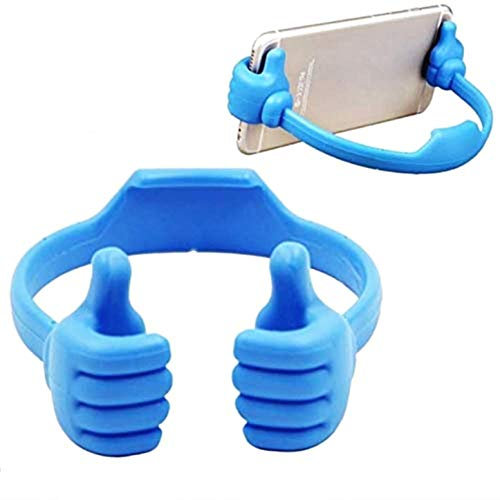 KIRALOVE Support pour Smartphone de Bureau - Compatible avec Tous Les téléphones Portables - Support de téléphone - idée Cadeau Originale - Bureau - Universel - Montre téléphone Assis Bleu - Pas Cher