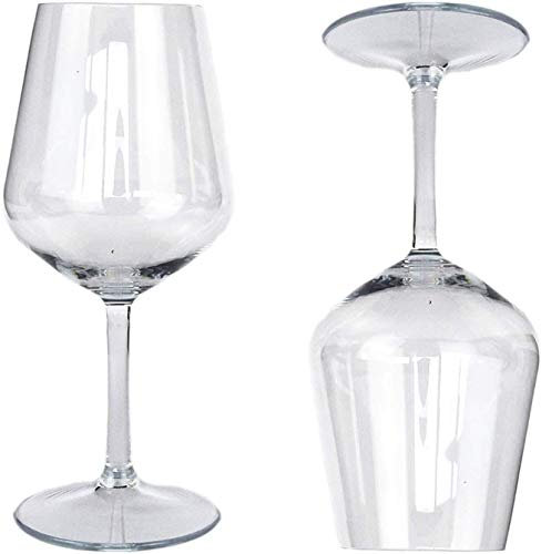 PZ 6 CALICE LAVABILE 400 CC TRITAN ALTO CM 21,5 PER VINO PROSECCO E CHAMPAGNE WINE BICCHIERE IN PLASTICA PLASTIC FLUTE