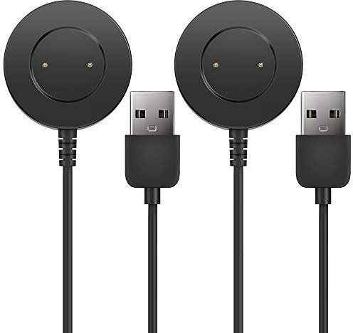 TUSITA [2-Pezzi] Caricabatterie Compatibile con Huawei Watch GT, GT2, GT 2e, Honor Watch Magic Magic 2, Honor Watch Dream, GS Pro - Cavo di Ricarica USB 100cm - Accessori per Orologio Intelligente