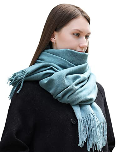 MASADA Damen Winterschal warmer und weicher Schal - Ozeanblau