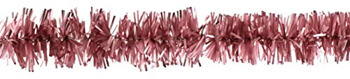 Creativery Weihnachtsgirlande 2cm x 3m - Lametta Girlande für Weihnachtsbaum - Glänzende Dekogirlande für Weihnachten - Lamettagirlande Weihnachtsbaumgirlande Partygirlande - Hellrosa