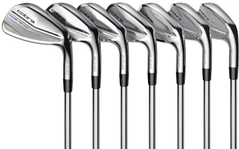 COBRA Golf 2022 King Forged Tec One Length Iron Set (Men's, Right Hand, KBS $ Taper Lite 105-120, Stiff Flex, 5-GW), Satin Chrome