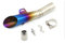 TOTMOX 51mm Motocross Universel Tuyau D'échappement Moto Silencieux Escape Moto ATV, R6 Moto Tuyau D'échappement Silencieux, acier inoxydable DB Killer noir/bleu