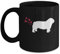 Tasse à café drôle bouledogue anglais cœur queue chien
