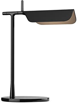 FLOS Tab Table Lampada da Tavolo, Lampada di Design da E. Barber e J. Osgerby, Lampada Led per Interni con Testa Orientabile, 100-240/24V, 9 W, 175 x 273 x 327 mm, Colore Nero