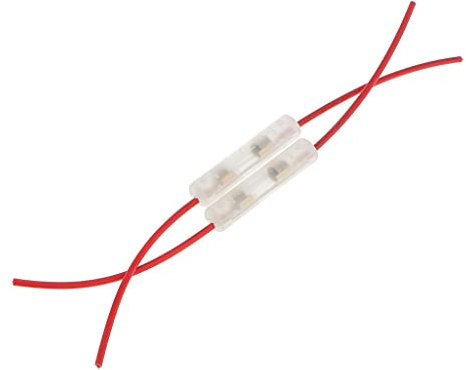 Lot de 2 porte-fusibles en verre pour voiture et moto, 15 A