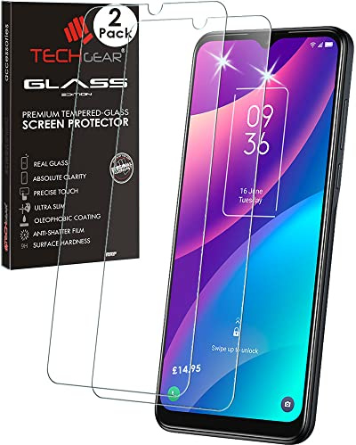 2 Pack of TECHGEAR GLASS Edition Compatible for TCL 306, TCL 305, TCL 30 SE, TCL 20 R 5G Tempered Glass Screen Protector Covers [2.5D] [9H Hardness] [Crystal Clarity] [Scratch-Resistant] [No-Bubble]