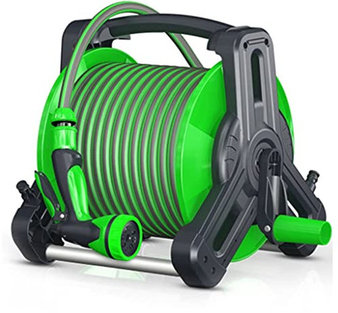 Gartenschlauchhalter Tragbar, Gartenschlauch-Rollwagen, automatische Aufbewahrung, 40 m, bequemer Transport und Aufbewahrung eines Schlauchs, besonders stabil, Zubehör für Gartengeräte (Colo