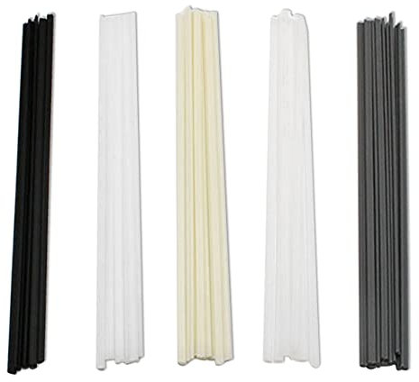 Dtoterul Kunststoff Schweißstäbe 50 Stück Kunststoffschweißdraht PE PP ABS PVC kunststoffschweißen Kunststoff Schweißstöcke Schweißdraht Schweißstäbe Set für Kunststoff Schweißen Reparatur