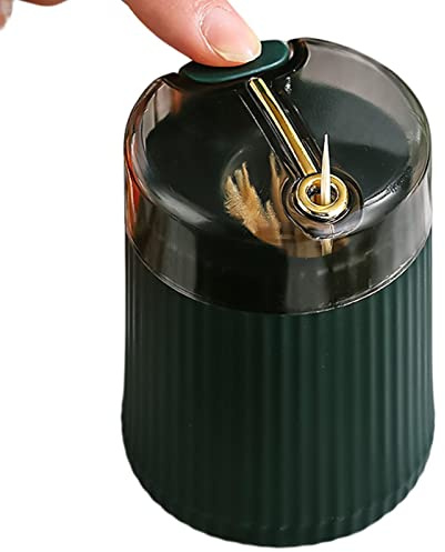huiba Automatische Zahnstocherbox | Automatischer Pop-Up-Zahnstocherspender für die Küche,Zahnstocher-Behälter mit 380 Stück runden -Zahnstochern für die Küche