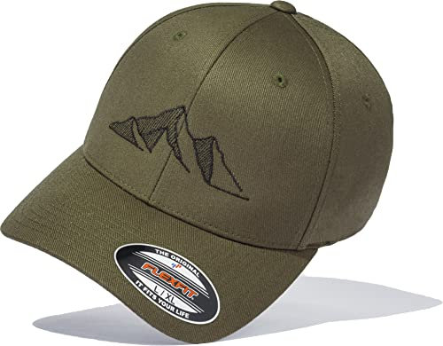 Outdoor Cap Flexfit : Mountain Peaks - Basecap Herren & Damen - Kletter Ausrüstung Wander Zubehör (L-XL)