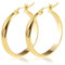 ALEXCRAFT 14K Creolen Gold Groß für Damen Goldener Ohrringe Vergoldet Chunky Gold Hoop Earrings Geschenk für Frauen Freundin Mama Mädchen