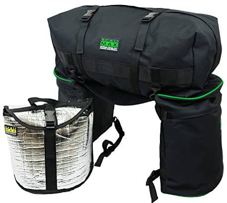 TrailMax Große Satteltaschen für Trail-Reiten; isolierte Satteltaschen für Pferde mit abnehmbarer Kanteltasche; Satteltasche & Kanteltaschen-Set; Satteltaschen für Western- & Endurance-Sättel; grüne