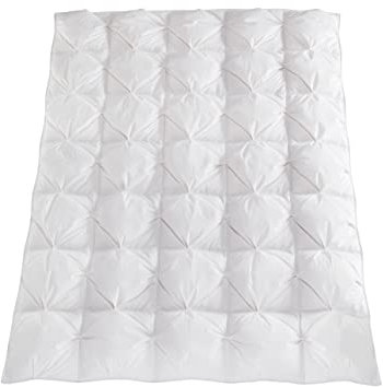 Häussling Home Plissee Winterbettdecke 155x220 cm | Winterdecke, warme Decke, Made in Germany, 90% Entendaunen, auch für Allergiker geeignet, Bezug 100% Baumwolle, Füllgewicht 900 g