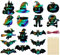 AWCIGG 48 Stück Halloween Basteln Halloween Mitgebse für Kinder Halloween Kratzbilder Set für Deko Kindergeburtstag mit 48 Bunte Bänder und 24 Holzstift