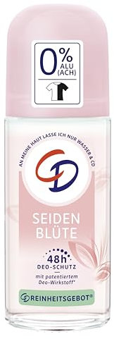 CD Deo Roll-On 'Seidenblüte' 1 x 50 ml, Deodorant ohne Aluminiumsalze, langanhaltender Schutz für 48 h, veganes Hautpflegeprodukt, für empfindliche Haut geeignet