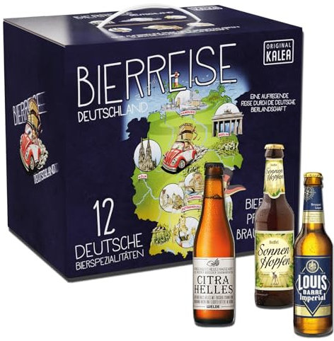 Kalea | Probierset | 12 x 0,33l unterschiedliche Biere | Bierverkostung | Biergeschenk für alle Bierliebhaber (Probierset im Schmuckkarton, Probierset im Schmuckkarton)