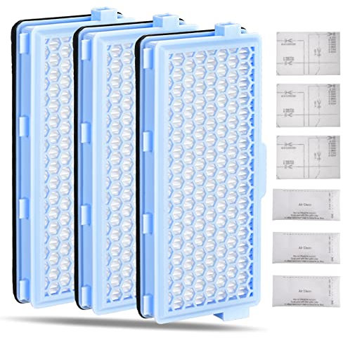 3 Filtres Hepa pour Aspirateur Miele Active Airclean SF-Ha 50 Filtre Avec Purificateur D'Air et Filtre Moteur pour Compact C1 C2 Complete C2 C3 S4000 S5000 S6000 Avec Charbon Actif