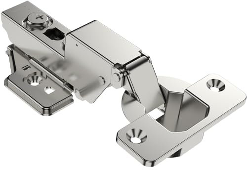 Chibery 20 Stück 95° rahmenloses Soft-Close-Schrankscharnier, Euro-Verdeckt, 45 mm Schraube Mitte zu Mitte, Einsatz 3D verstellbar, langsames Schließen, Clip-On-Platte, Schranktür-Ersatz, verhindert