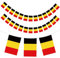 jijAcraft Belgische Flagge, Belgien Flagge 14 x 21 cm, 11M Wetterfeste Belgium Fahne Banner mit 40 Fahnen, ideal für den Innen- und Außenbereich, Fußballmeisterschaft, Sportveranstaltungen