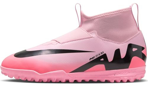 NIKE Boy's Unisex Kids Jr Zoom Superfly 9 Academy Tf Football Soccer Shoe, Pink Foam Black, 13.5 UK Child