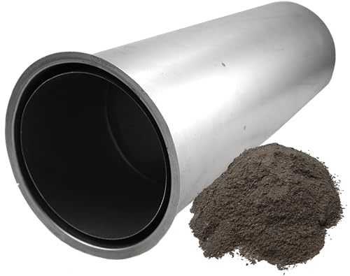 Doppelwandfutter Wandfutter Wandmuffe Ø 120 mm - Ø 200 mm kürzbar Länge 460 mm mit 3 kg Schamottemörtel (Ø 150 mm ca. 460 mm 3 kg Mörtel)