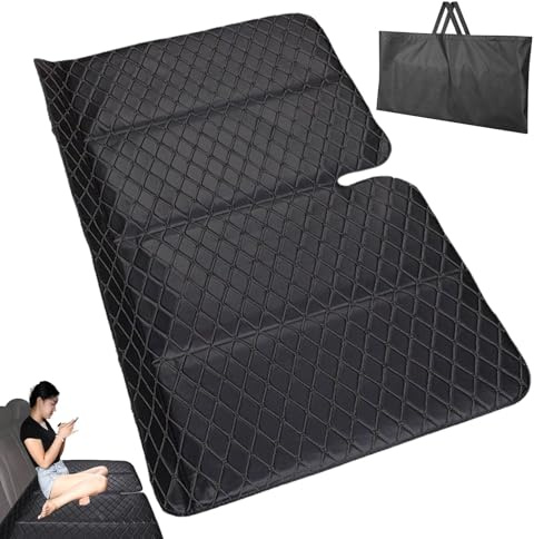 Tuxxjzm Matelas de voiture non gonflable pour siège arrière | Matelas de voyage portable pour siège arrière | Lit pliant portable pour siège arrière