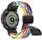 RosMank 26mm Quickfit Geflochtenes Armband kompatibel mit Garmin Fenix ​​​​8 AMOLED 51mm/7X Pro/7X/6X Pro/6X, Nylon Ersatzarmband für Enduro 3/Descent Mk3i/Instinct 2X/Tactix 7/Quatix 7X (Regenbogen)
