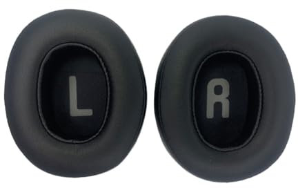Ersatz Ohrpolster für JBL Tune 700(700BT)/710(710BT)/720(720BT)/750(750BT,750BTNC) Kopfhörer, Ersatzpolster für JBL Tune 760(760NC)/770(770NC), Weicherem Leder(Schwarz)