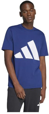 adidas Men's Essentials Big Logo T-Shirt Dark Blue/White 3XL