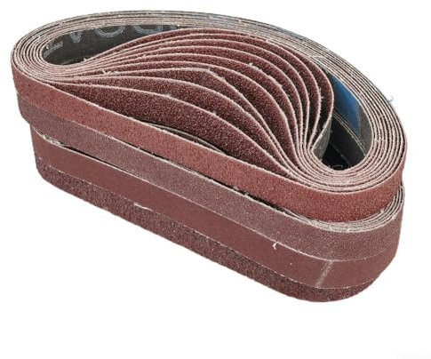 Lot de 60 bandes abrasives en papier abrasif 13 x 457 mm Grain 40-240 pour Decker Power Files BD 280 282E 290 292E KA 290 292 292E 293E