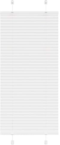 vidaXL Plissee Weiß 65x150 cm Stoffbreite 64,4 cm Polyester, Faltrollo, Klemmfix, Plisseerollo, Jalousie, Rollo, Plisseerollo für Fenster
