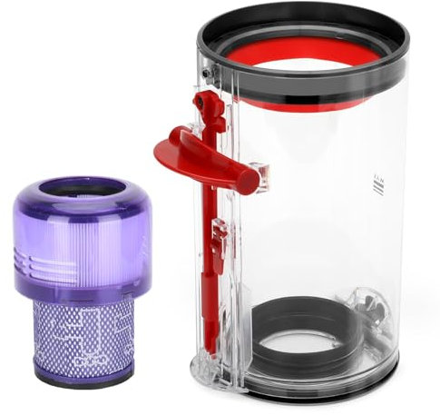 Accessori per il Coperchio Inferiore del Cestino per Dyson V11 V15 SV14 SV15 SV22, Contiene Filtro HEPA, Contenitore per la Polvere Trasparente e di Alta Qualità per Ricambi per Dyson V11 V15 Absolute