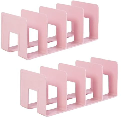 MEISO 2 Pezzi Organizer Armadio, Divisori per Borse Armadio Organizer, Porta Borse da Armadio A 4 Slot per Camera da Letto, Guardaroba, Libreria, Cucina, Stoccaggio E Organizzazione (Rosa)