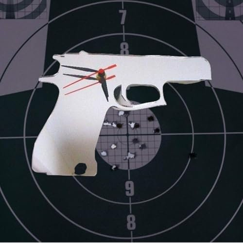 Uhren in Pistolenform, viele Farben zur Auswahl, Kaugummi-Blau, matt, 30 cm