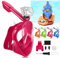 SaiXuan Schnorchelmaske XS für Kinder – 180° Tauchermaske mit Trockenatmungssystem, Anti-Fog & Anti-Leck, mit Tragetasche, Kamera-Halterung & Zubehör – Taucherbrille für Jungen & Mädchen (Rosa)