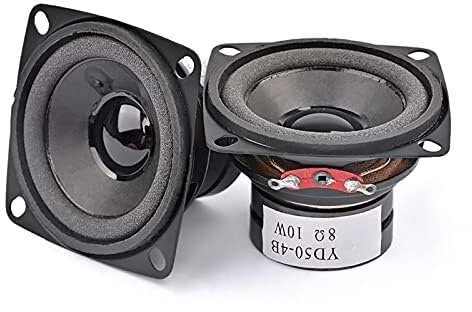 2 pcs Mini Audio Portable Speakers 8 Ohm 10W Full Range Multimedia Speaker DIY for Home Theater Sound System(8Ohm)