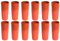 Acan Tradineur - Pack de 12 Vasos de tubo de barro - Diseño Tradicional y Artesanal - Ideal para servir vino, licores para celebraciones y fiestas - Color Marrón - Ø 7 x 16 cm - 330 ml